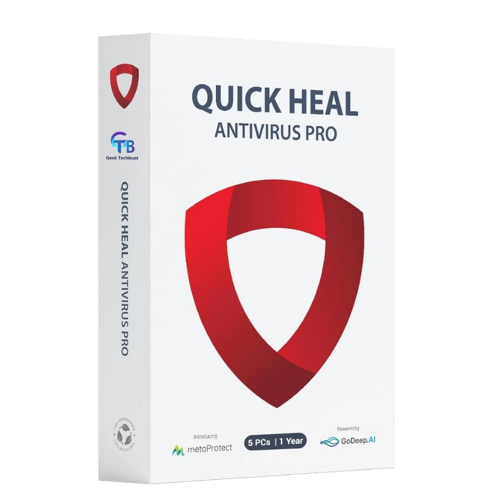 Quick Heal Antivirus Pro – 1-Year / 5-PC | Essential Protection