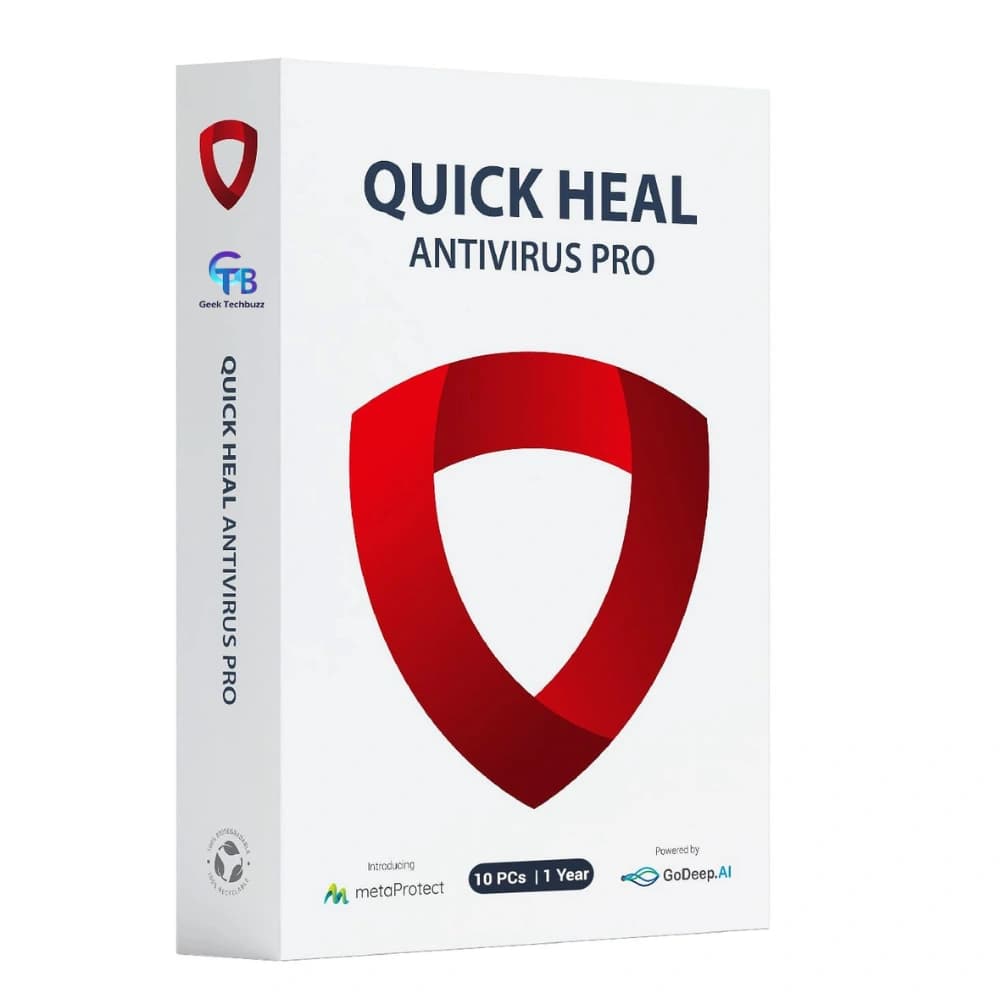 Quick Heal Antivirus Pro – 1-Year / 10-PC | Essential Protection
