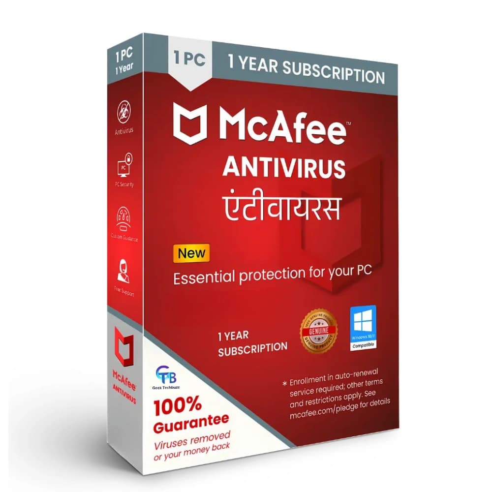 McAfee Antivirus – 1-Year / 1-PC | Real-Time Threat Protection