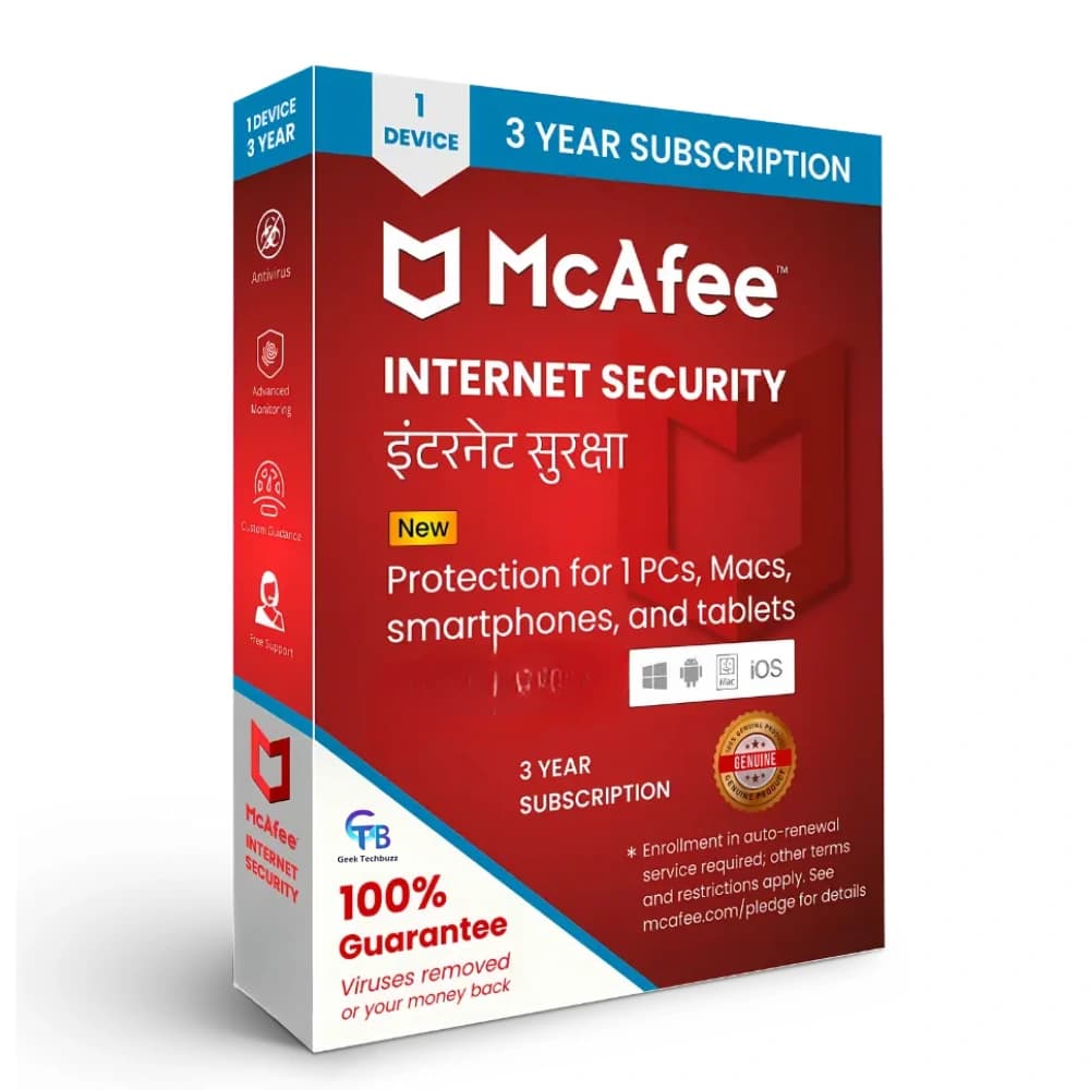 McAfee Internet Security – 3-Year / 1-PC | Comprehensive Protection