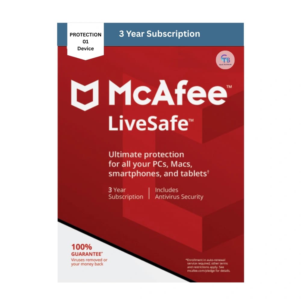 McAfee LiveSafe – 3-Year / 1-PC | Comprehensive Security