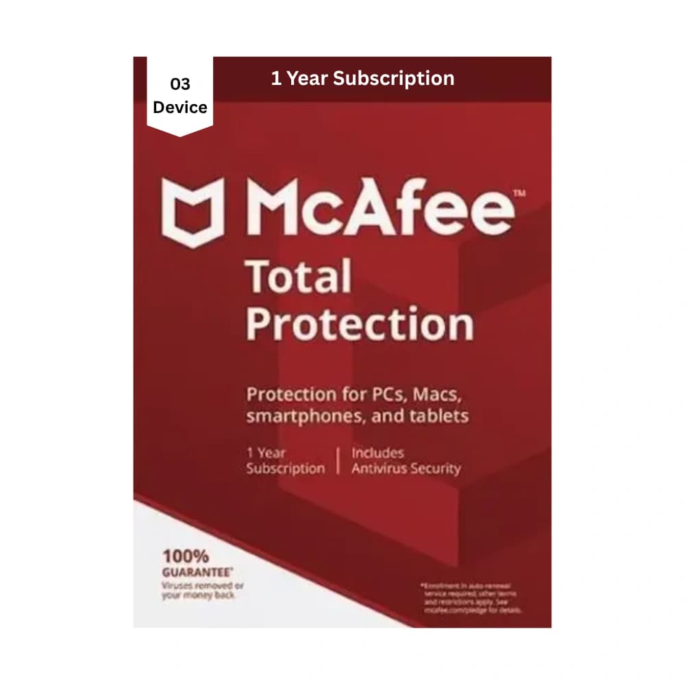 McAfee Total Protection – 1-Year / 3-PC | Secure VPN