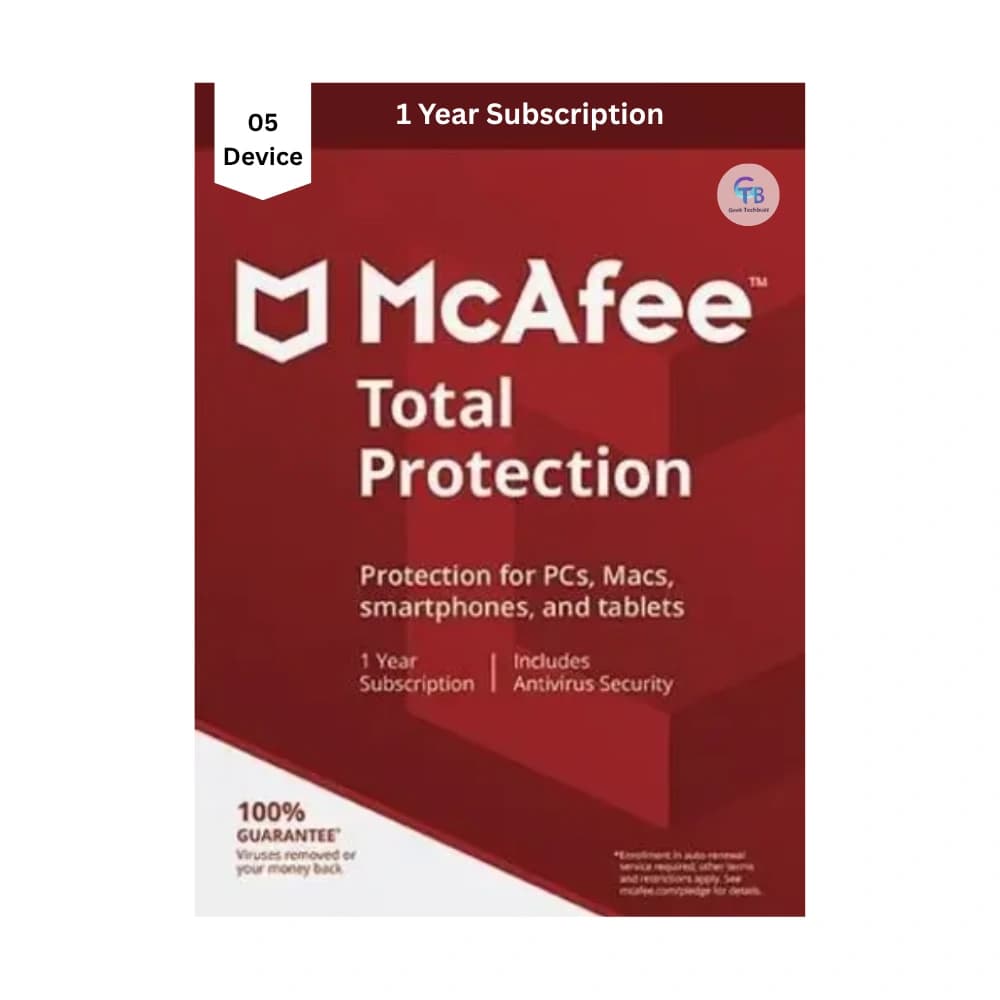 McAfee Total Protection – 1-Year / 5-PC | Secure VPN
