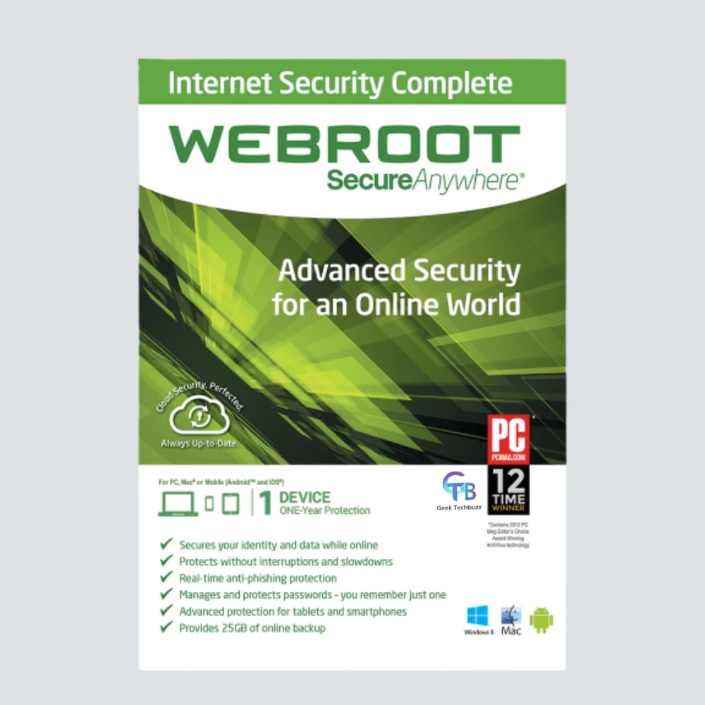 Webroot Internet Security Complete – 1-PC / 1-Year
