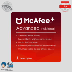 McAfee+ Advanced Individual - 1-Year / Unlimited Devices - Europe/UK